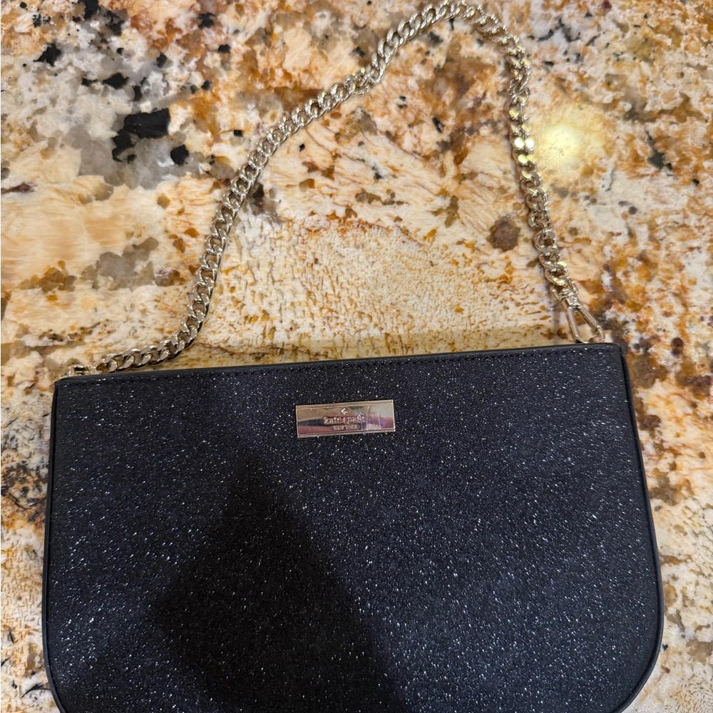 Nine West Glittery Black Clutch